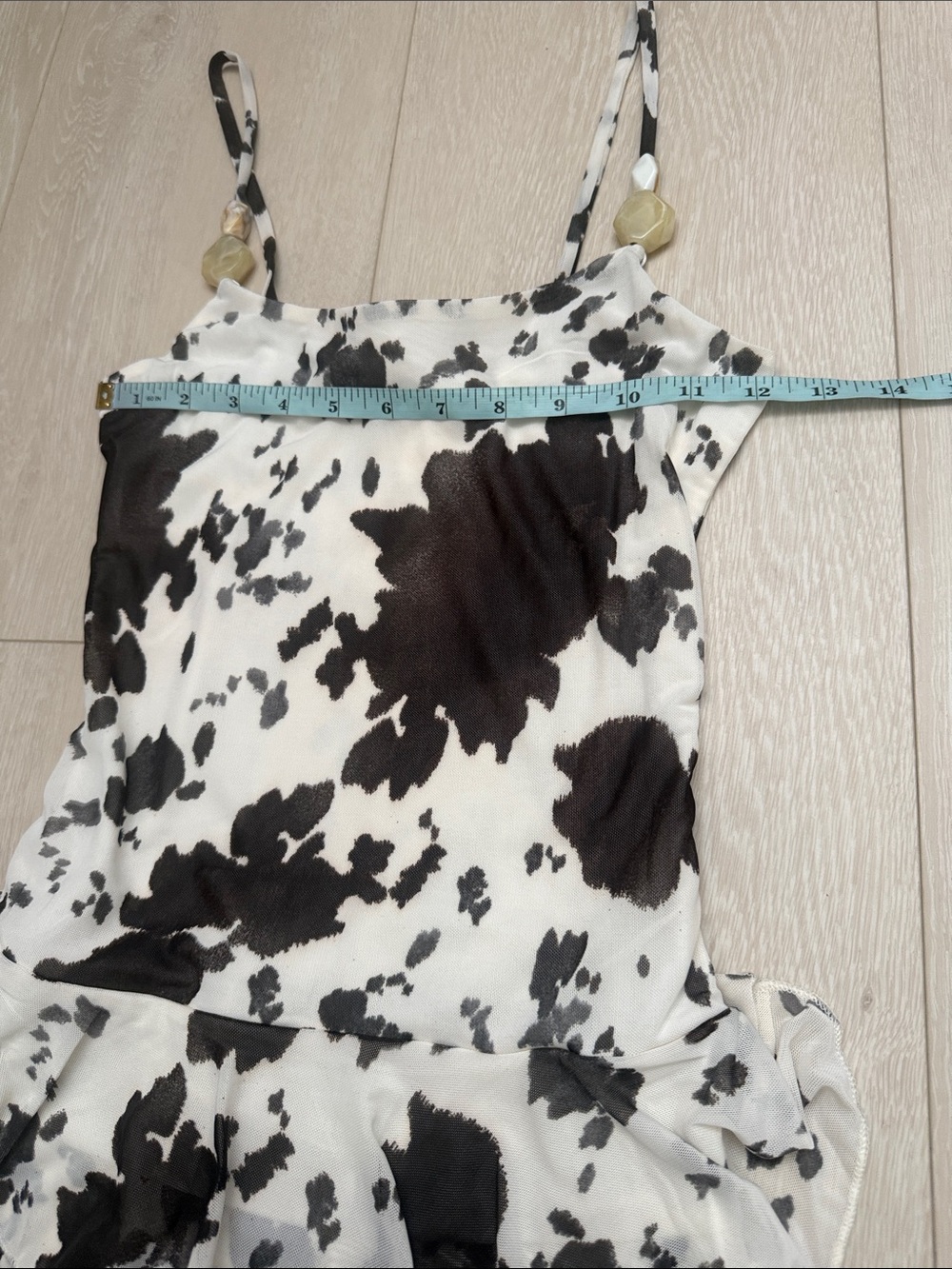 Thirty Thirty Black & White Cow-Print Tiered Ruffle Sundress - Picture 5 of 8